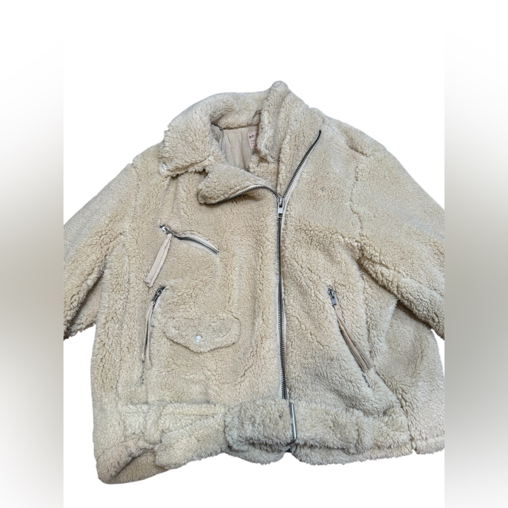 Free People So Cozy Beige Faux Fur Slouchy Moto Jacket
Medium - Picture 5 of 9